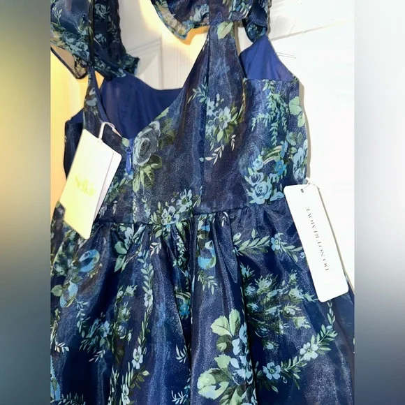 Free People x Selkie Floral Blue Casseopia Gown ‼️LIMITED EDITION‼️ NWT🔖 - Picture 13 of 14